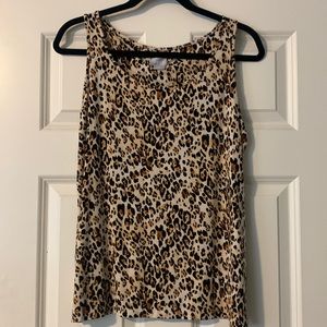 Leopard Print sleeveless blouse